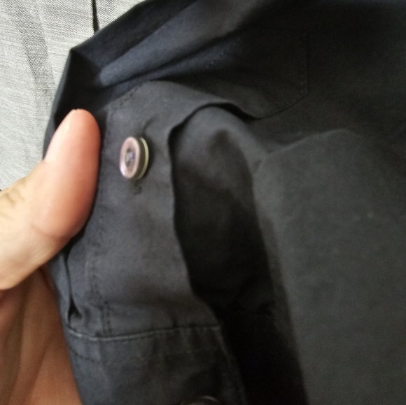 3.1 Phillip Lim Target Button Front Shirt 100% Cotton Black Gray Men's XL NWT - Picture 6 of 9